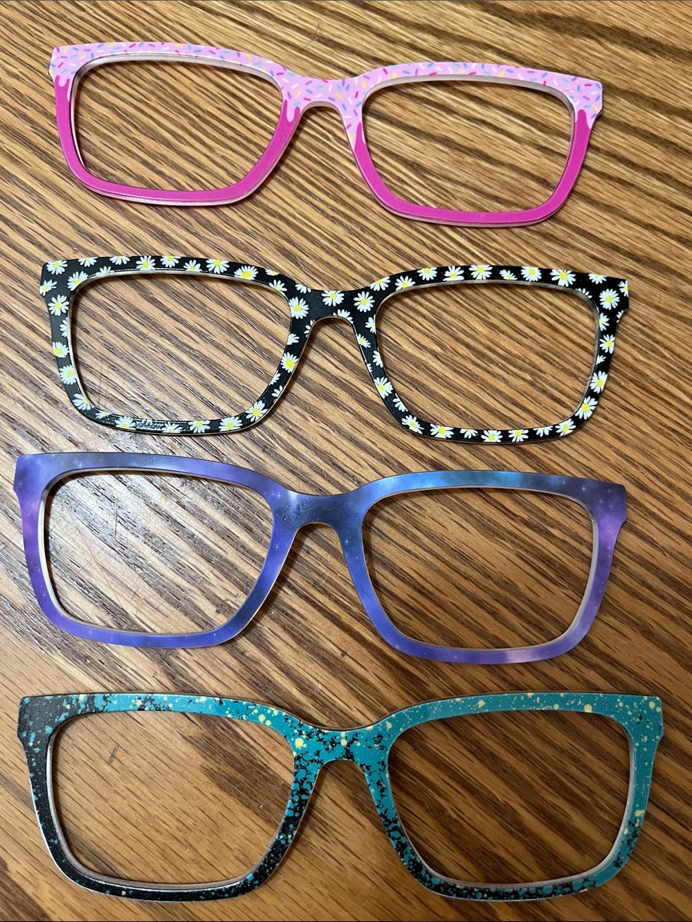 Pair Eyewear Larkin Toppers in fun patterns. Lot of 4.